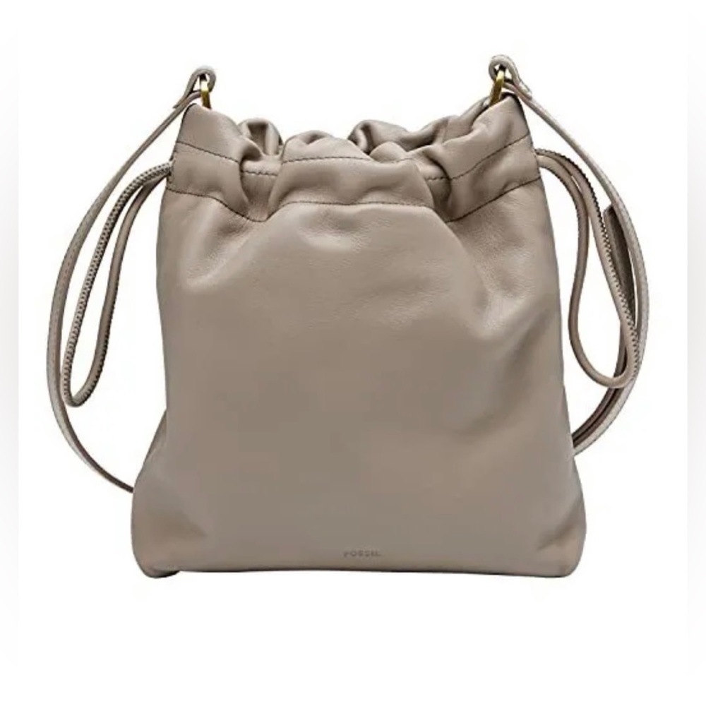Fossil Women's Gigi Leather Small Drawstring Crossbody Purse